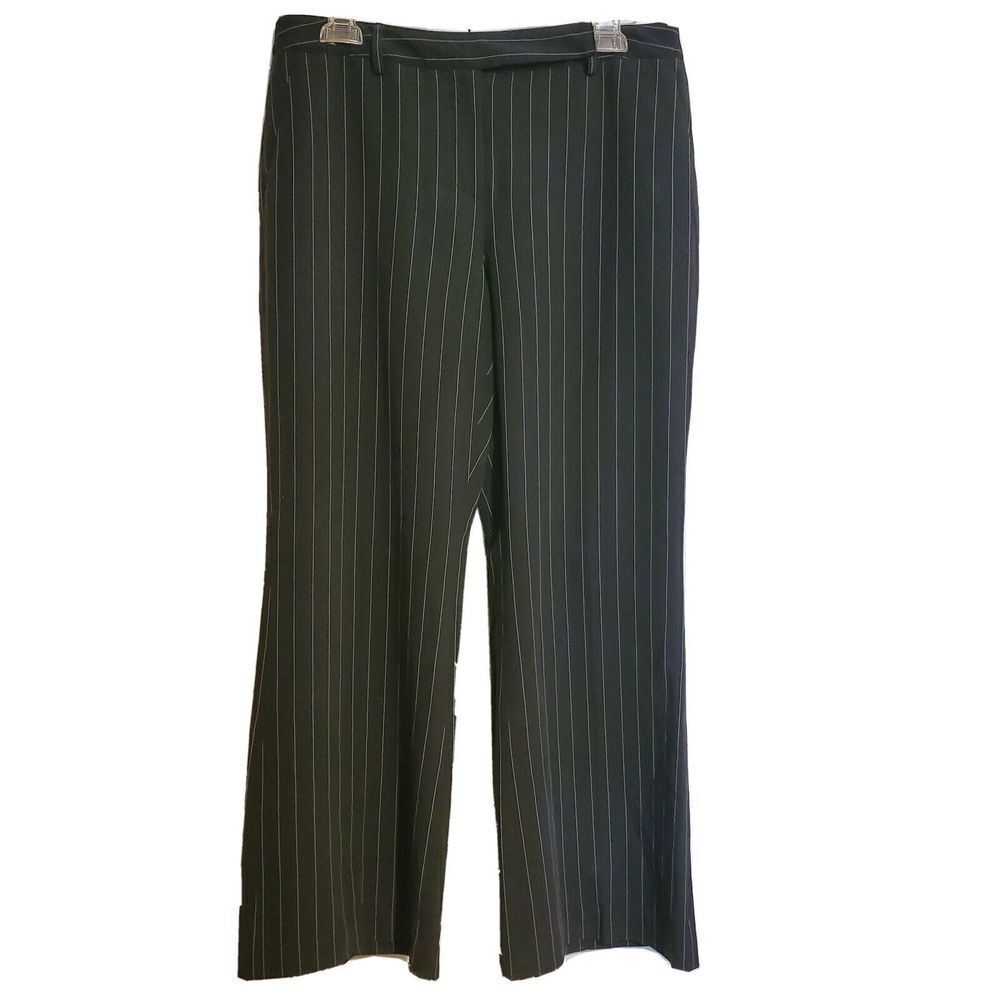 Nygard Collection Dress Pants Womens Size 8 Petite Black Pin Striped Career‎